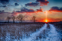 Springbrook Prairie Winter Sunset